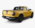Ford Ranger Super Cab Wildtrak 2022 3Dモデル 後ろ姿