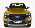 Ford Ranger Super Cab Wildtrak 2022 Modello 3D vista frontale