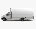 Ford E-350 箱式卡车 带内饰 和发动机 2016 3D模型 侧视图