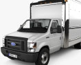 Ford E-350 箱型トラック インテリアと とエンジン 2016 3Dモデル