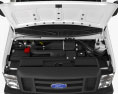 Ford E-350 탑차 인테리어 가 있는 와 엔진이 2016 3D 모델  front view