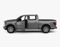 Ford F-150 Super Crew Cab 5.5 ft Bed Platinum with HQ interior 2022 3d model side view