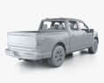 Ford F-150 Super Crew Cab 5.5 ft Кровать Platinum с детальным интерьером 2022 3D модель