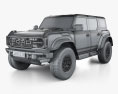 Ford Bronco 4-door Raptor 2022 3D模型 wire render