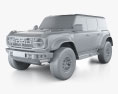 Ford Bronco 4-door Raptor 2022 3D 모델  clay render