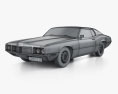 Ford Thunderbird 1971 3Dモデル wire render