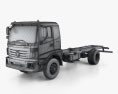 Foton Auman TX (1621) 섀시 트럭 2축 2015 3D 모델  wire render
