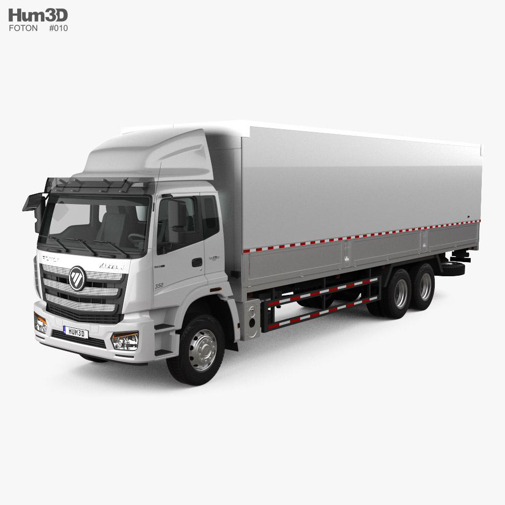 Foton ETX-N Wing Van Truck 3アクスル 2022 3Dモデル