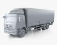 Foton ETX-N Wing Van Truck 3 assi 2024 Modello 3D clay render