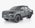 Foton Tunland G7 2022 3D-Modell wire render