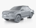 Foton Tunland G7 2022 3D-Modell clay render