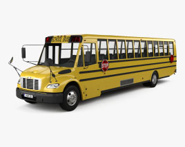3D model of Thomas Saf-T-Liner C2 School Bus 2015