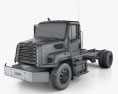 Freightliner 108SD 底盘驾驶室卡车 2014 3D模型 wire render