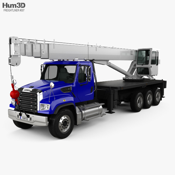 Freightliner 114SD Crane Truck 2014 3D model