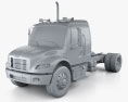 Freightliner M2 Extended Cab Chassis Truck 2017 3d model clay render