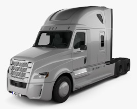 3D model of Freightliner Inspiration Tractor Truck 2017