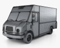 Freightliner P70D UPS Van 2009 3D模型 wire render