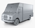 Freightliner P70D UPS Van 2009 3D 모델  clay render