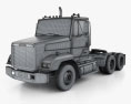 Freightliner FLC112 Tractor Truck 3-axle 1993 3d model wire render