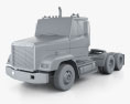 Freightliner FLC112 Camión Tractor 3 ejes 1993 Modelo 3D clay render