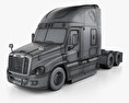 Freightliner Cascadia Sleeper Cab Tractor Truck with HQ interior 2016 3d model wire render