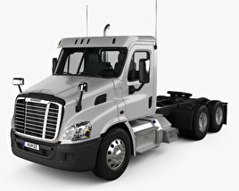 3D model of Freightliner Cascadia Day Cab Tractor Truck 2016