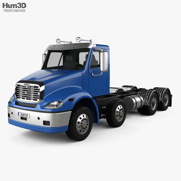 Freightliner Columbia Chassis Truck 4-axle 2024 3D model