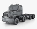 Freightliner Columbia Chassis Truck 4-axle 2024 3d model wire render