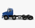 Freightliner Columbia 섀시 트럭 4축 2024 3D 모델  side view