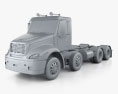 Freightliner Columbia 섀시 트럭 4축 2024 3D 모델  clay render