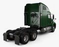 Freightliner Columbia Sleeper Cab Raised Roof Tractor Truck 2022 3d model back view