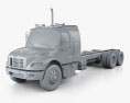 Freightliner M2 Extended Cab シャシートラック 3アクスル 2020 3Dモデル clay render