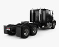 Freightliner FLD 120 Tractor Flat Top Sleeper Cab Truck 2000 3D 모델  back view