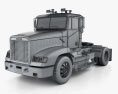 Freightliner FLD 112 Day Cab Camião Tractor 2010 Modelo 3d wire render