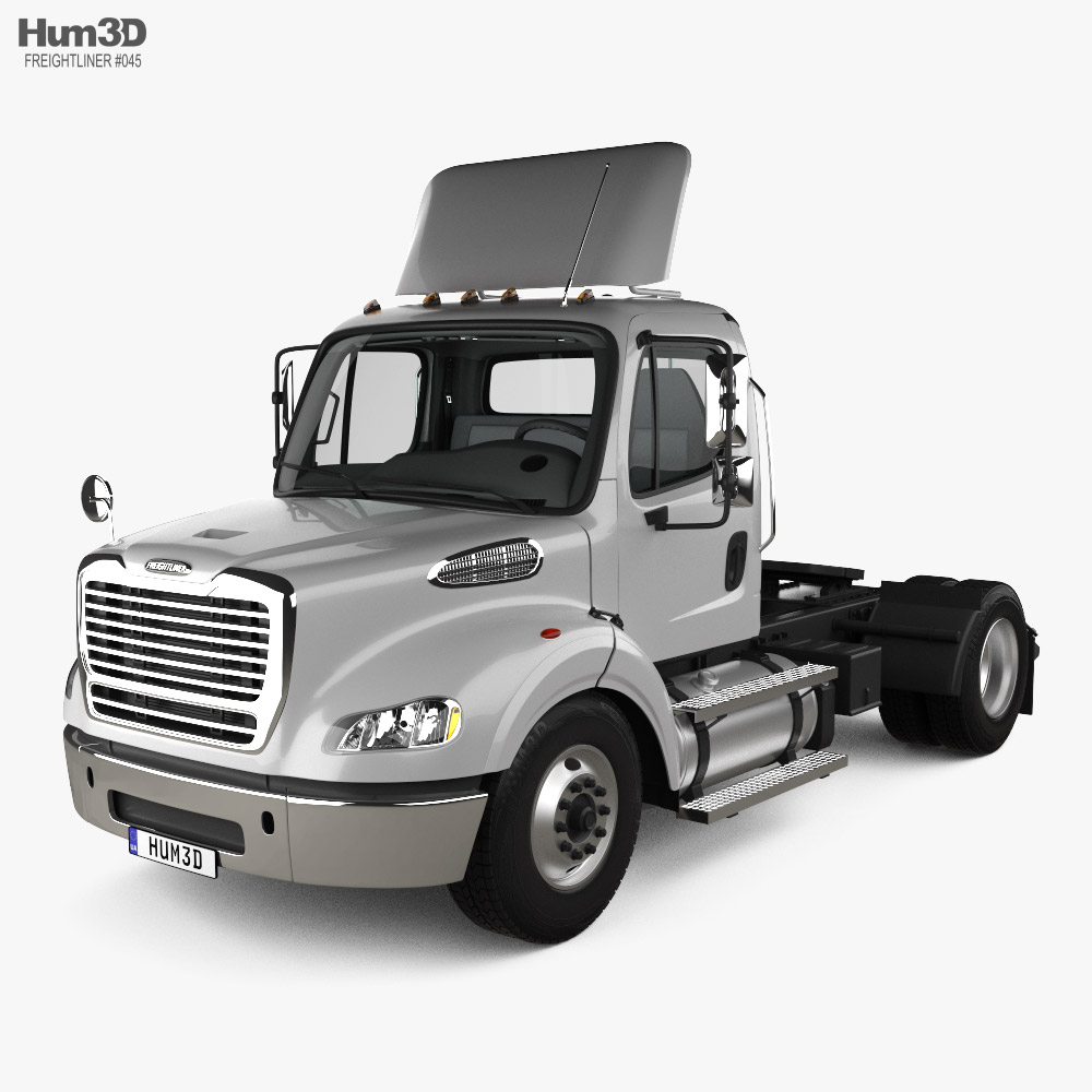 Freightliner M2 112 Day Cab Tractor Truck 2-axle with HQ interior 2014 3d model