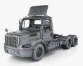 Freightliner M2 112 Day Cab Tractor Truck 3-axle with HQ interior 2014 3d model wire render