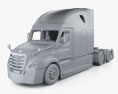 Freightliner Cascadia Sleeper Cab Tractor Truck with HQ interior and engine 2021 3d model clay render