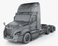 Freightliner Cascadia 126BBC Day Cab Tractor Truck 2018 3d model wire render