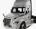 Freightliner Cascadia 126BBC Day Cab Camión Tractor con interior y motor 2018 Modelo 3D