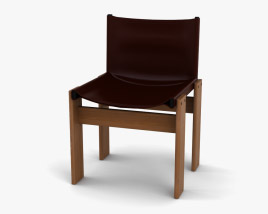 Afra and Tobia Scarpa Monk Chair 3D model