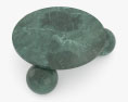 Amara Round Green Marble Couchtisch with 3-sphere base 3D-Modell