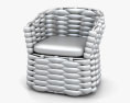 Arhaus Melbourne Outdoor Swivel 餐椅 3D模型