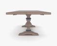 Arhaus Tuscany Extension Dining 테이블 3D 모델 