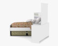 Ashley Sandhill Panel bedroom set 3D 모델 