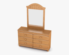 Ashley Stages Dresser & Specchio Modello 3D