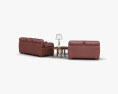 Ashley Hudson - Chianti Sofa & Sofá de dos plazas Living Room Set Modelo 3D