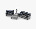 Ashley Hudson - Chianti sofa & loveseat Living Room Set 3D модель