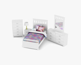 Ashley Lulu Panel bedroom set 3D 모델 