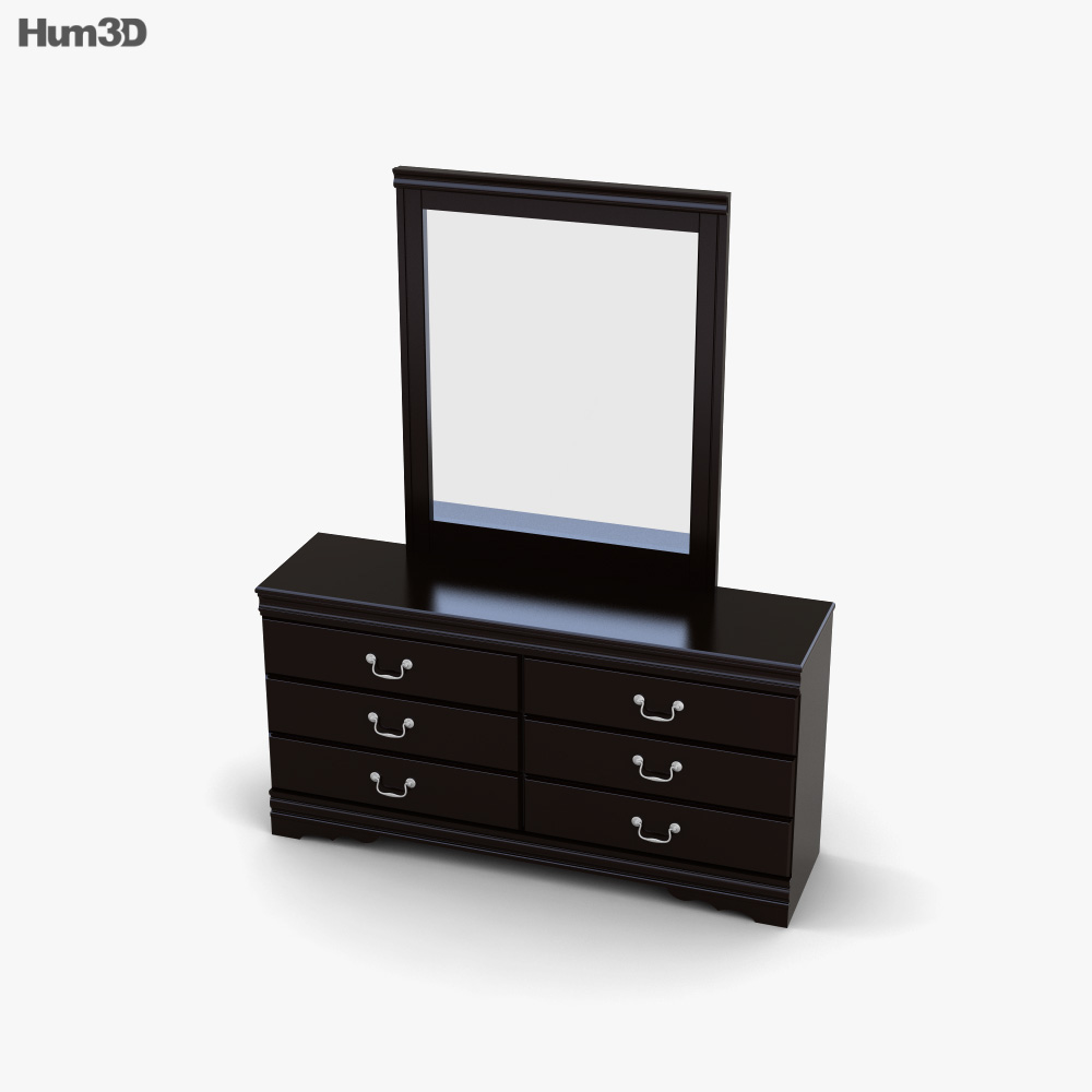 Ashley Huey Vineyard Dresser & Specchio Modello 3D