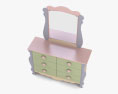 Ashley Doll House Sleigh Dresser & Specchio Modello 3D